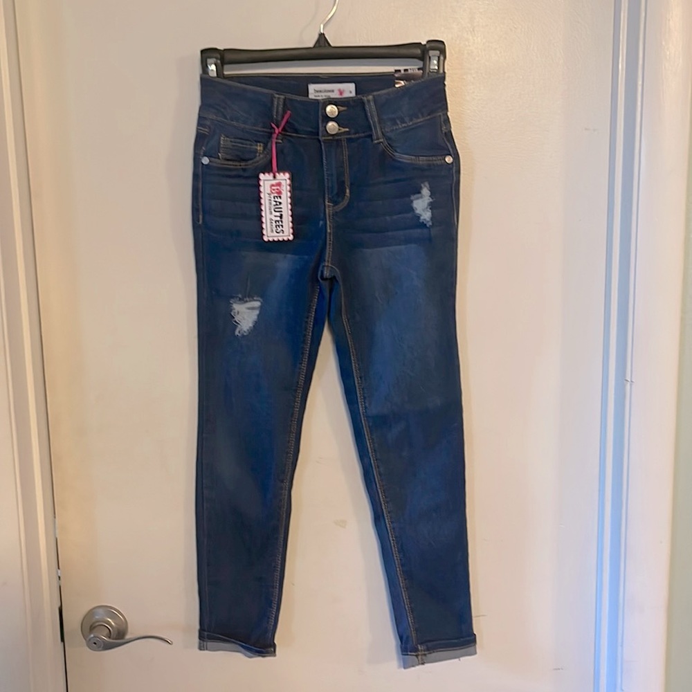 NWT Beautees brand high waisted girls jeans size 8